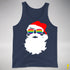 Santa’s Gilbert Baker LGBTQ Pride Flag Shades Premium Tank Top - Navy